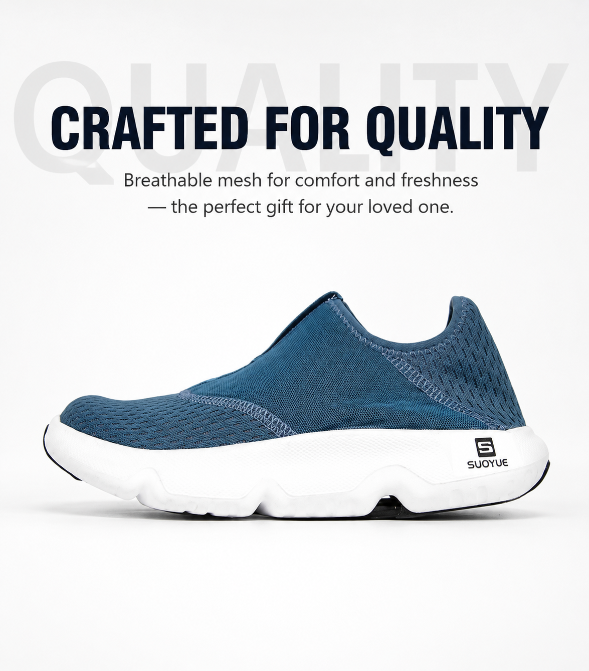 SUOYUE TheWind Gen 2 Road Mesh Running Shoes - Lightweight Casual Sports Shoes (Men/Women) 25501BLUE-43